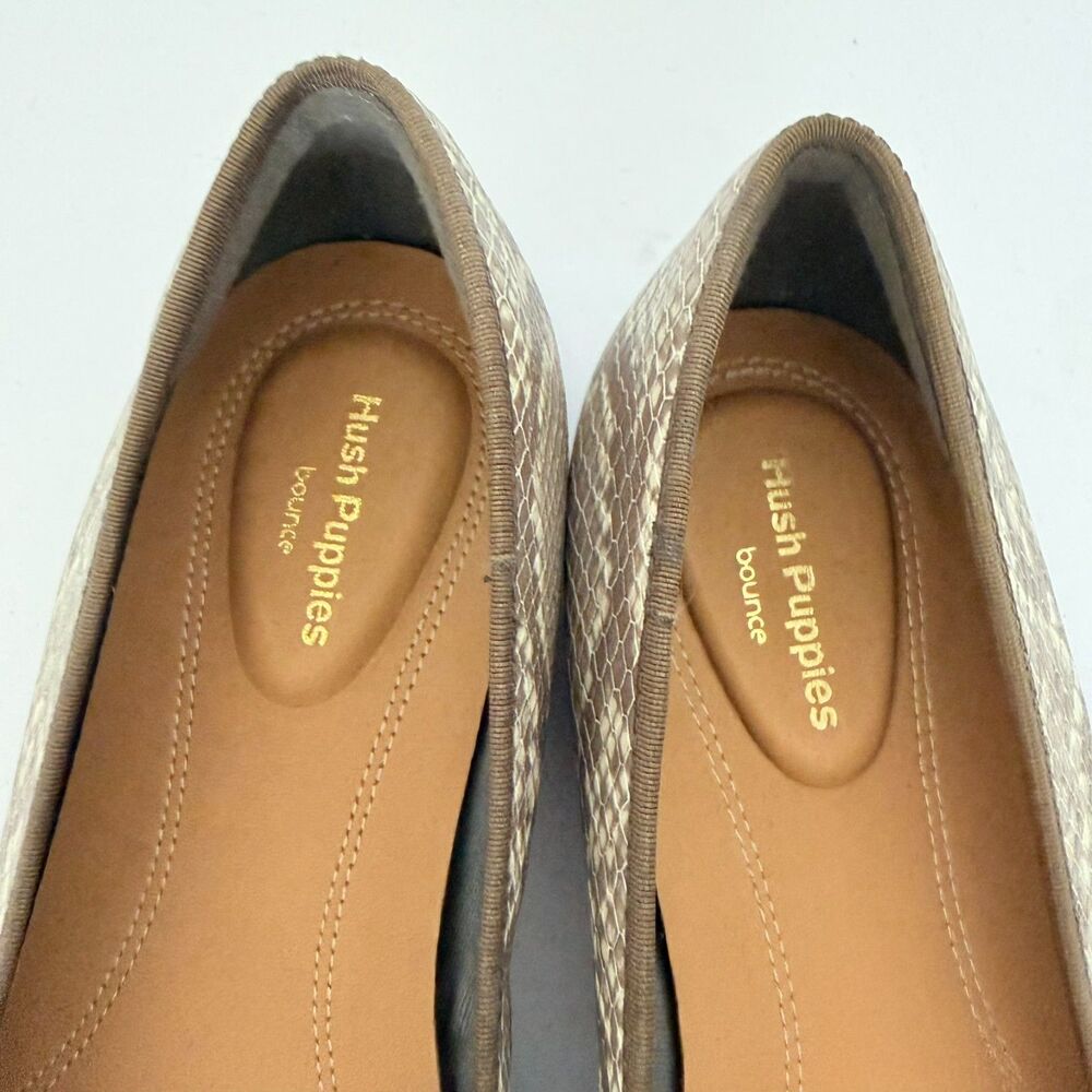 NWOT Womens Hush Puppies Sadie Tassel Slip-On Loafers in snakeskin, 9W - Picture 4 of 6